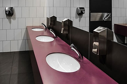 Clean washroom for daily use