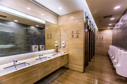 Clean restroom facility