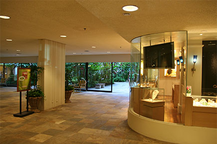 Beautiful, clean office entrance in Singapore.