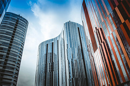 Modern office buildings in Singapore